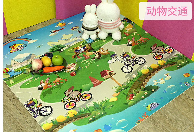 Animal Bicycle Theme Foam Jigsaw Yogga Mat